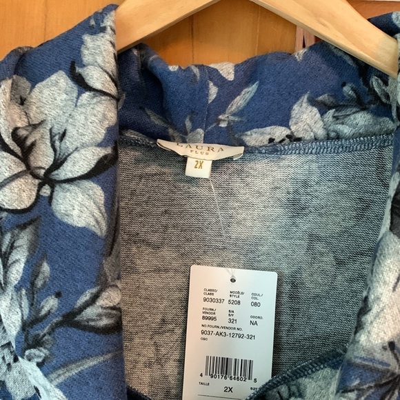 NWT Laura Floral Cowl Neck 2X - Picture 4 of 5